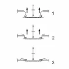 Kreu dushi i rrumbullakët në çelik modern i prodhuar në Itali - Damian Viadurini