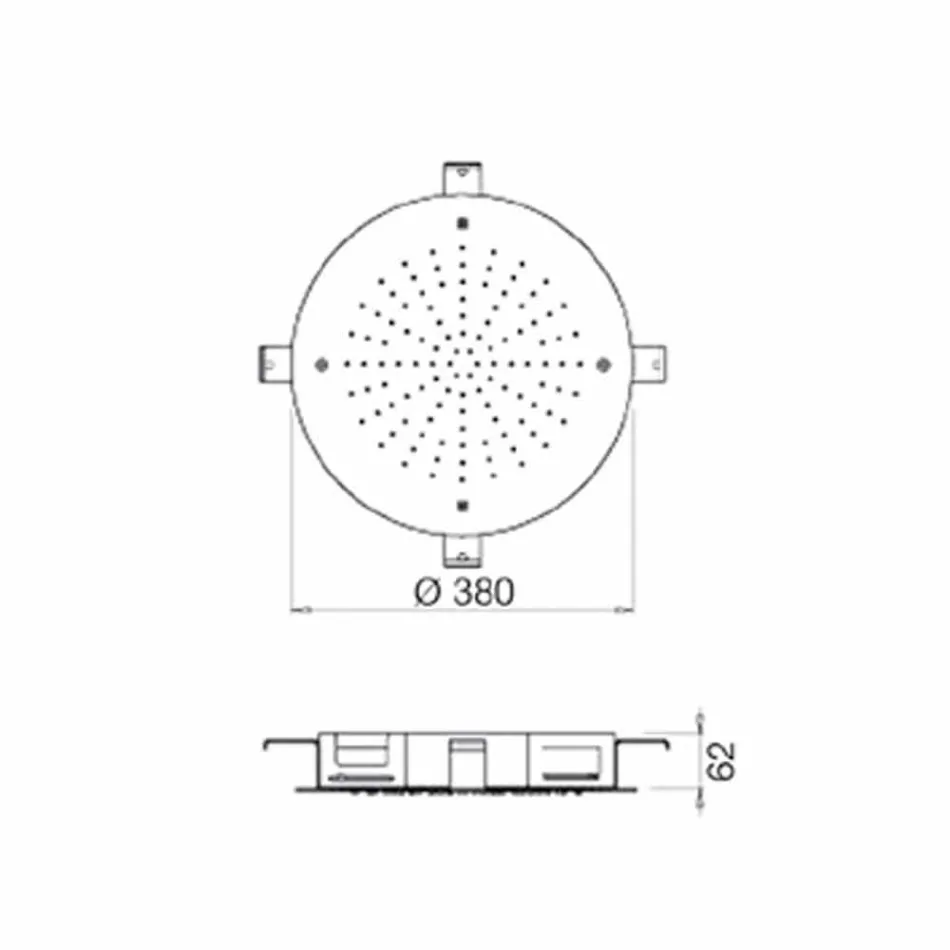 Kreu dushi i rrumbullakët i vetëm në çelik inox i prodhuar në Itali - Squfur Viadurini