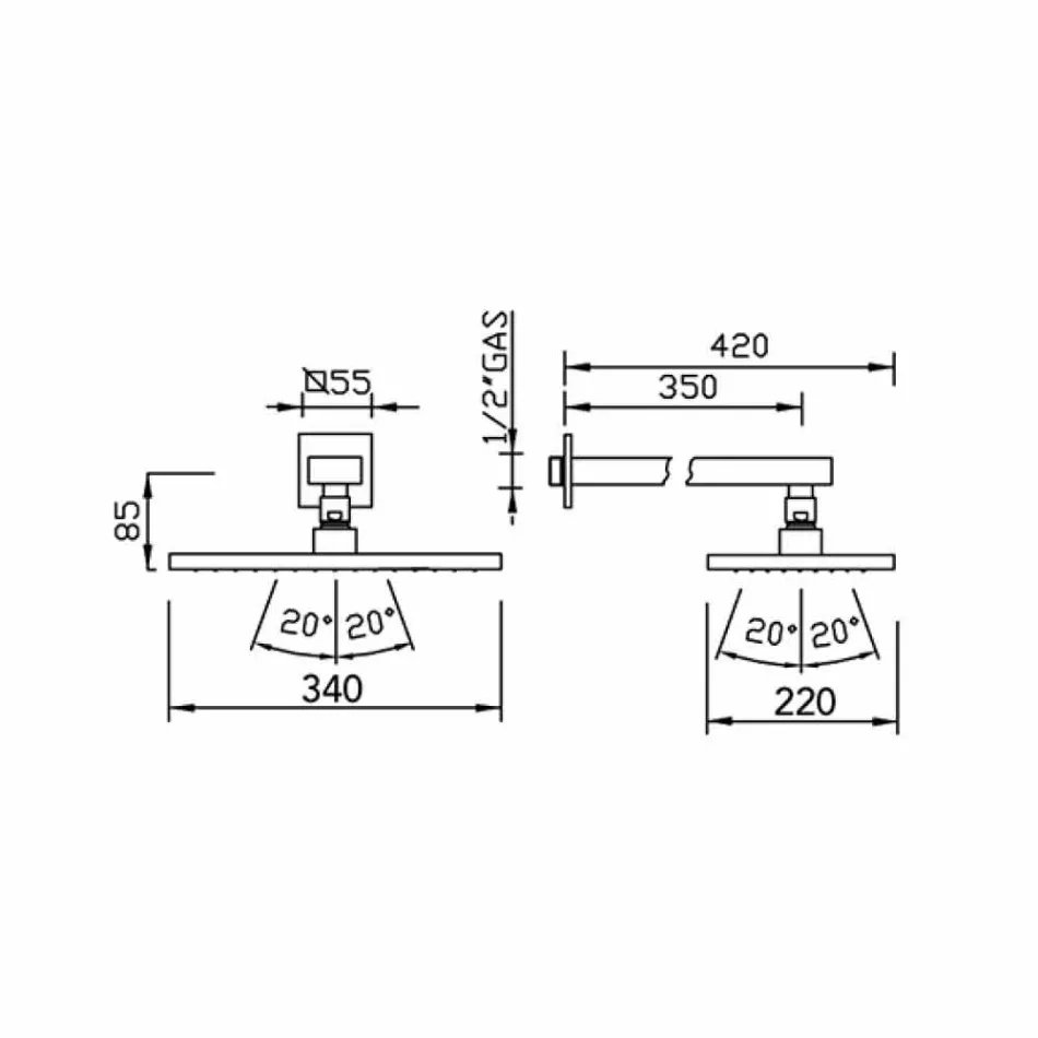 Kreu dushi çeliku i vetëm me krah dushi prej bronzi prodhuar në Itali - Dardo Viadurini