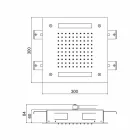 Kokë dushi me çelik të pandryshkshëm me kromoterapi LED prodhuar në Itali - Sauron Viadurini