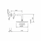 Kreu dushi çeliku katror me krah dushi bronzi prodhuar në Itali - Sespo Viadurini
