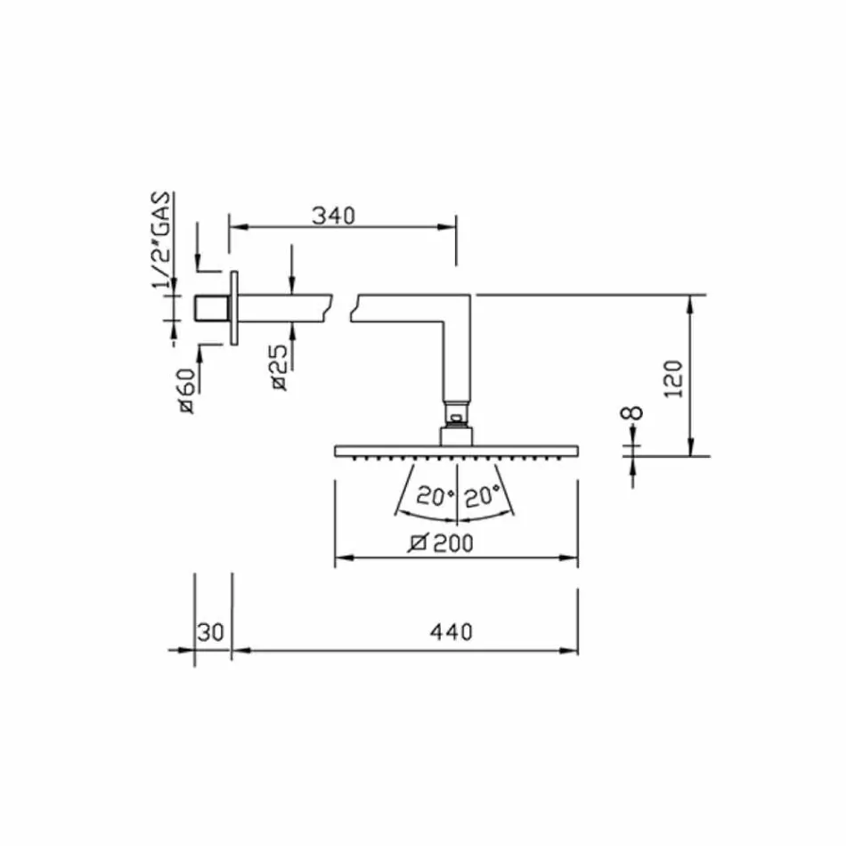 Kreu dushi çeliku katror me krah dushi bronzi prodhuar në Itali - Sespo Viadurini