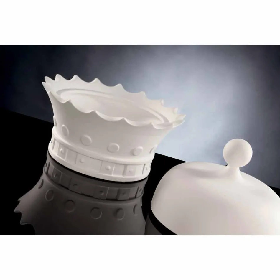 Ornament qeramik i punuar me dorë në formën e një kurore të bërë në Itali - Kingo Viadurini