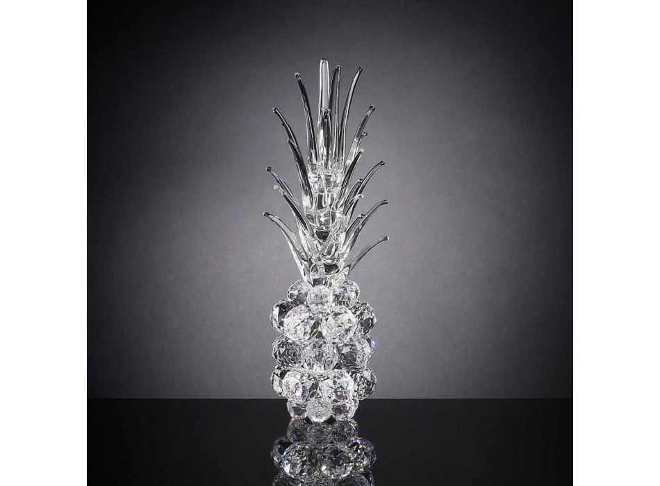Ornament dekorativ kristal në formë ananasi prodhuar në Itali - ananas Viadurini