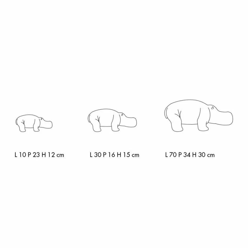 Ornamentet qeramike në formë hipopotami, prodhuar në Itali - Savage Viadurini