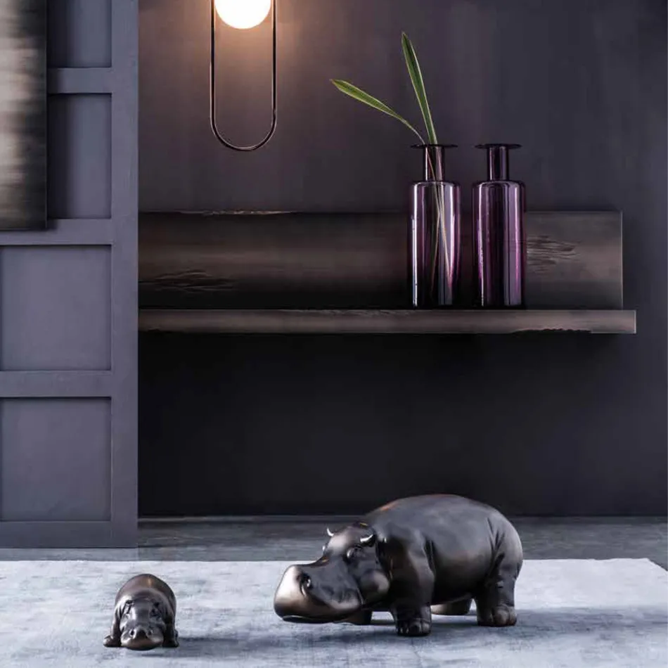 Ornamentet qeramike në formë hipopotami, prodhuar në Itali - Savage Viadurini