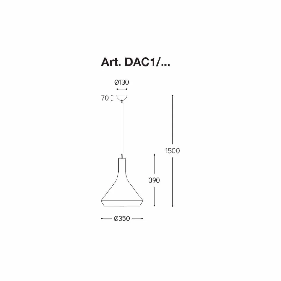 Pezullimi i dizajnit në alumini i bërë në Itali - Cappadocia Aldo Bernardi Viadurini