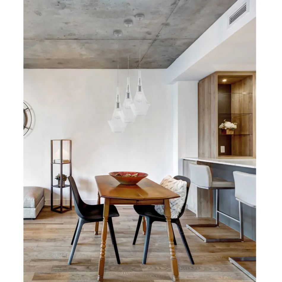 Llambë Varëse Hekuri me Xham Pyrex të Prodhuar në Itali për Dekorim të Brendshëm - Olimpo Viadurini