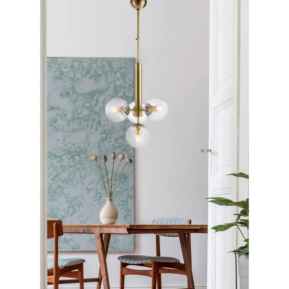 Llambë varëse prej hekuri e prodhuar në Itali për dekorim të brendshëm - Como Viadurini