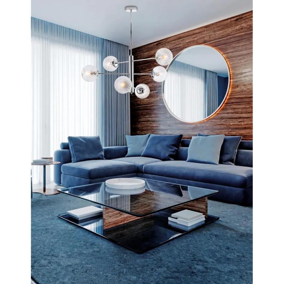 Llambë varëse prej hekuri e prodhuar në Itali për dekorim të brendshëm - Kretë Viadurini