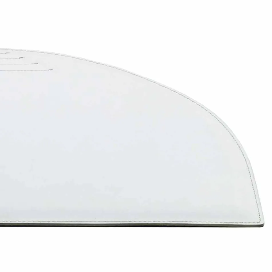 Tavolina prej lëkure e rigjeneruar me qepje me pen Stop, e bërë në Itali - Medea Viadurini