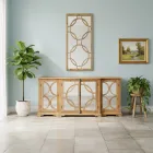 Pasqyrë 156x83 cm në dru pishe natyral të plakur - Agosta Viadurini