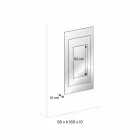 Pasqyrë muri me tre shtresa dhe struktura e zezë Dizajni Italian - Plaudio Viadurini