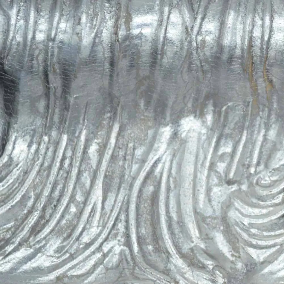 Pasqyrë mur argjendi, druri ari modern, prodhuar në Itali Teodoro Viadurini