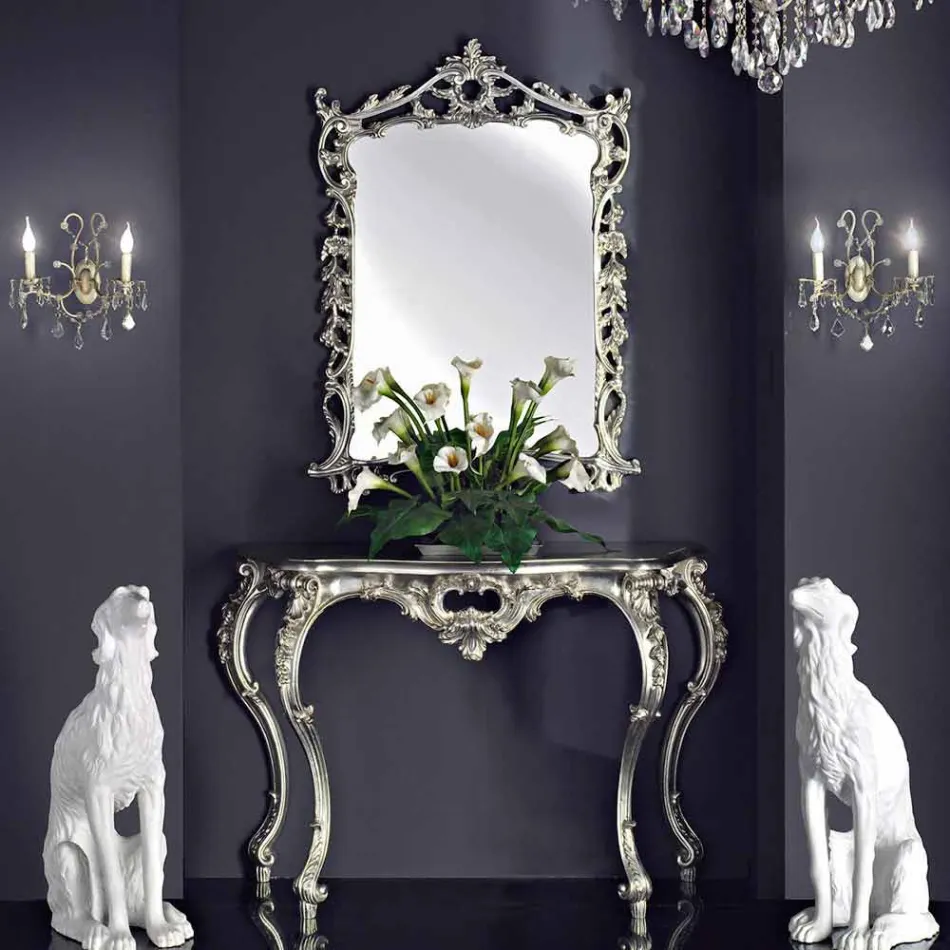 Pasqyrë muri, tastierë druri dhe piano të punuar me dorë në Itali Giacomo Viadurini