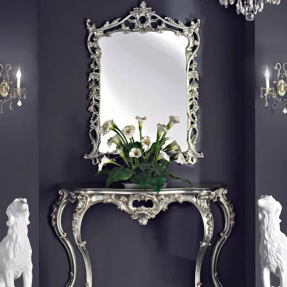 Pasqyrë muri, tastierë druri dhe piano të punuar me dorë në Itali Giacomo Viadurini