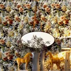 Pasqyrë e murit / dyshemesë në dru të ngurtë Grilli York e bërë në Itali Viadurini