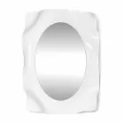 Pasqyrë murale e bardhë bashkëkohore Diva, e bërë në Itali Viadurini