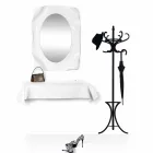 Pasqyrë murale e bardhë bashkëkohore Diva, e bërë në Itali Viadurini