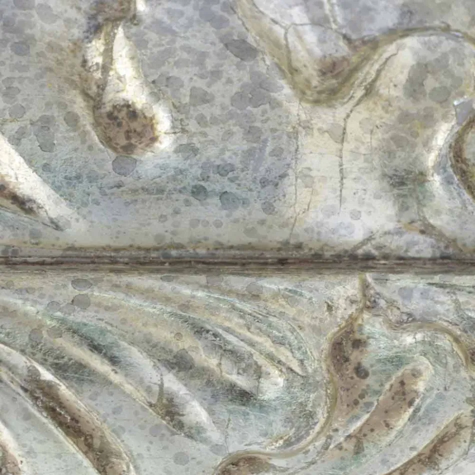 Pasqyrë mur prej druri drejtkëndësh i punuar me dorë i bërë në Itali nga Nicolò Viadurini