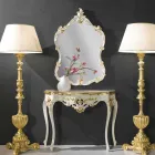 Pasqyrë e murit të bredhit, tastierë, e bërë në Itali mdf top Gianluca Viadurini