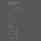 Pasqyrë muri dhe 3 rafte metalike me ngjyra në të djathtë ose në të majtë - Noelle Viadurini