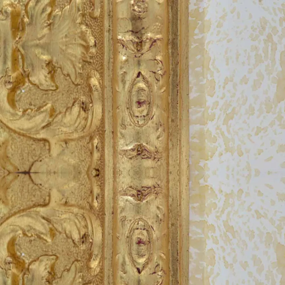 Pasqyrë muri në dru drejtkëndor të bërë në Itali Raphael Viadurini