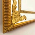 Pasqyrë mur drejtkëndëshe në dru, prodhuar në Itali, Valentino Viadurini