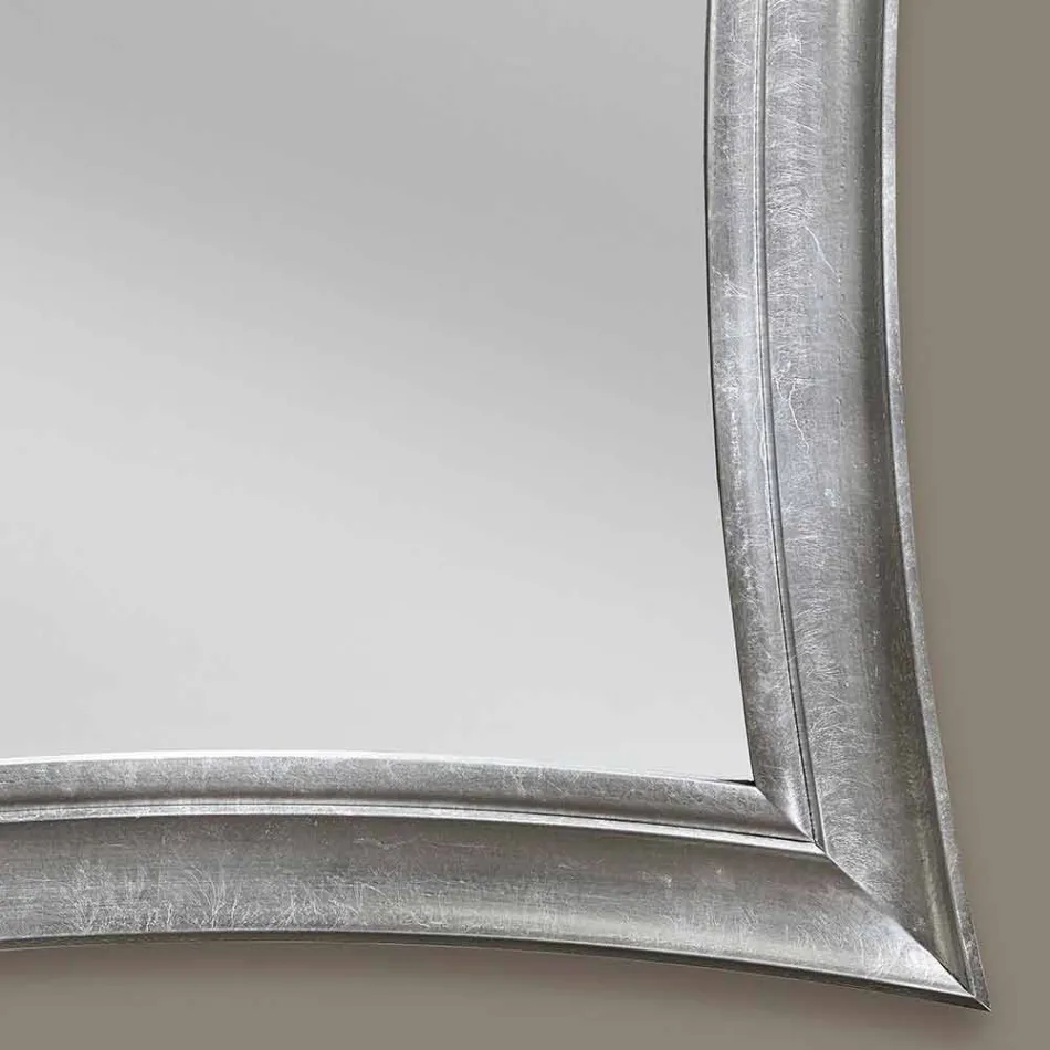 Pasqyrë muri druri drejtkëndor Sandro i bërë me dorë në Itali Viadurini