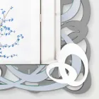 Dizajn Modern Pasqyrë Muri prej druri me drejtkëndëshe me ngjyra - Amalga Viadurini