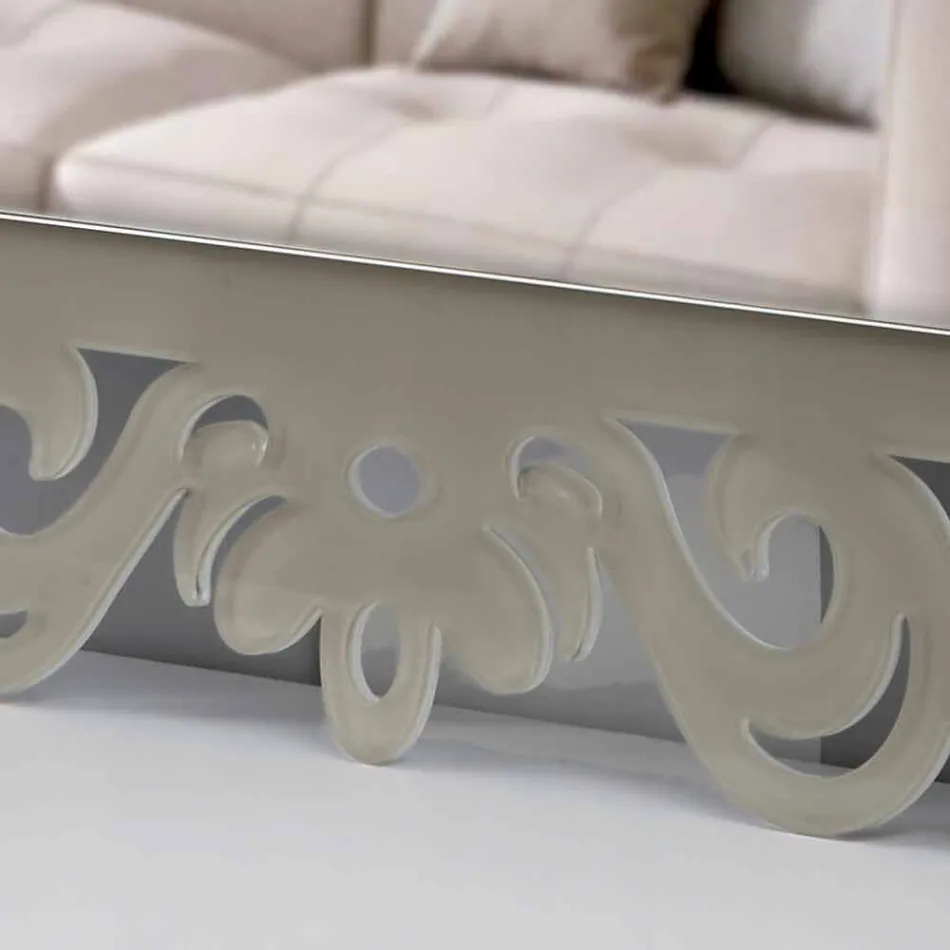 Pasqyrë mur drejtkëndëshe në dizajn modern në Plexiglass Tortora - Selly Viadurini