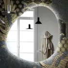 Pasqyrë me ndriçim të kthyeshëm LED Prodhuar në Itali - Talk Viadurini