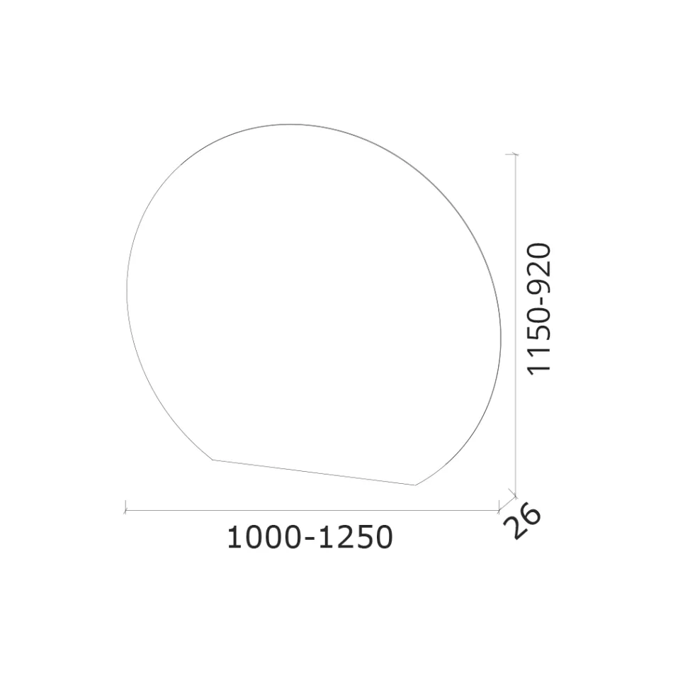 Pasqyrë me ndriçim të pasmë LED vetëm në anën rrethore Prodhuar në Itali - Prodhim Viadurini