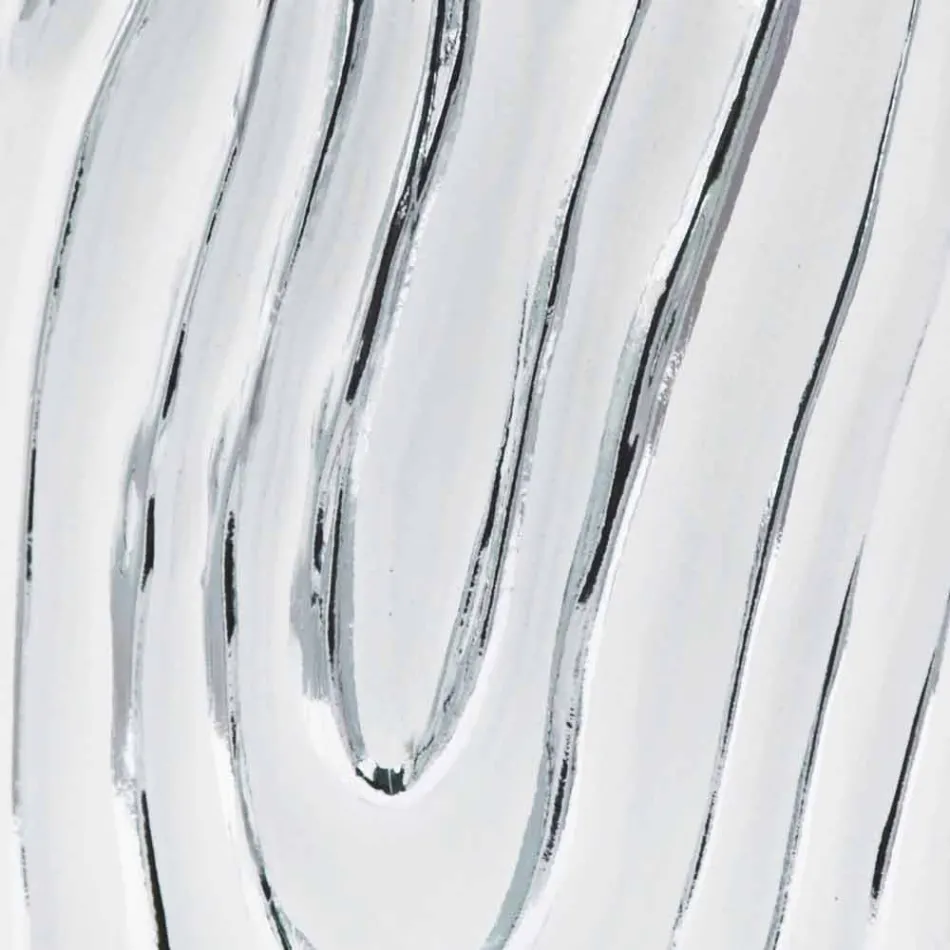 Pasqyrë muri ari, e bardhë dhe argjendi prej druri Eugenio e bërë në Itali Viadurini