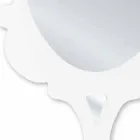 Pasqyrë e murit të bardhë me kornizë të dekoruar Borëbardha në Itali Viadurini