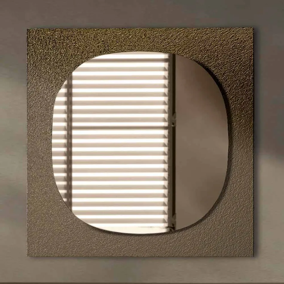 Pasqyrë muri me kornizë qelqi të falsifikuar prodhuar në Itali - Maverick Viadurini