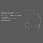 Pasqyrë muri me raft metalik në ngjyra të ndryshme Dizajn modern - Hera Viadurini