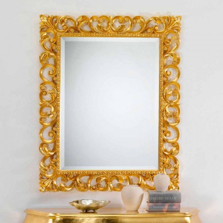 Pasqyrë e murit me dizajn klasik me fije ari Parisi Viadurini