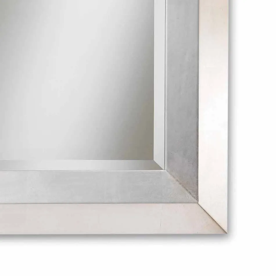 Pasqyrë muri me dizajn loto me kornizë druri Viadurini