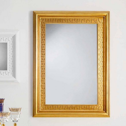Pasqyrë muri projektuar me kornizë druri Viva, 96x132 cm Viadurini