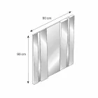 Qelq i dizajnit modern dhe pasqyra e murit të bërë në Itali - Pallino Viadurini