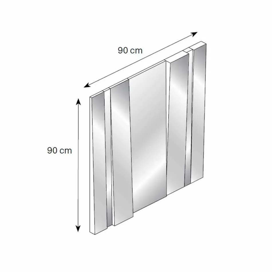 Qelq i dizajnit modern dhe pasqyra e murit të bërë në Itali - Pallino Viadurini