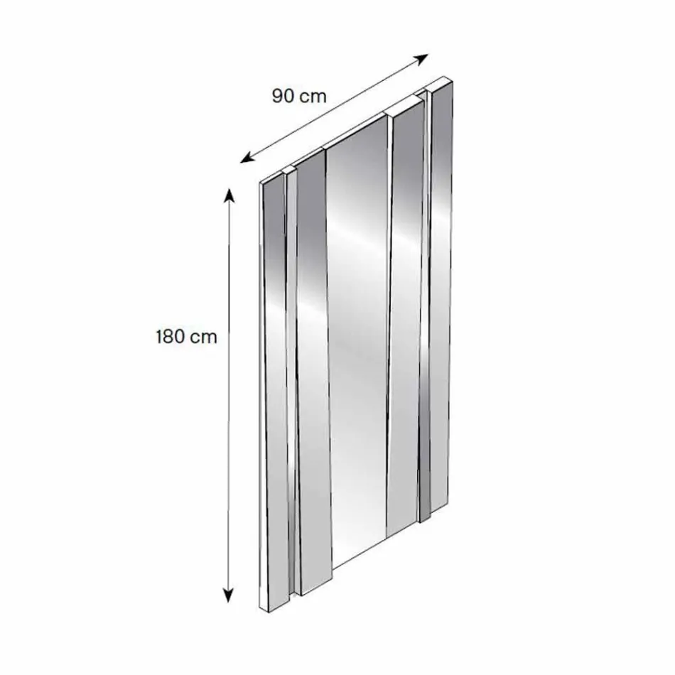 Qelq i dizajnit modern dhe pasqyra e murit të bërë në Itali - Pallino Viadurini
