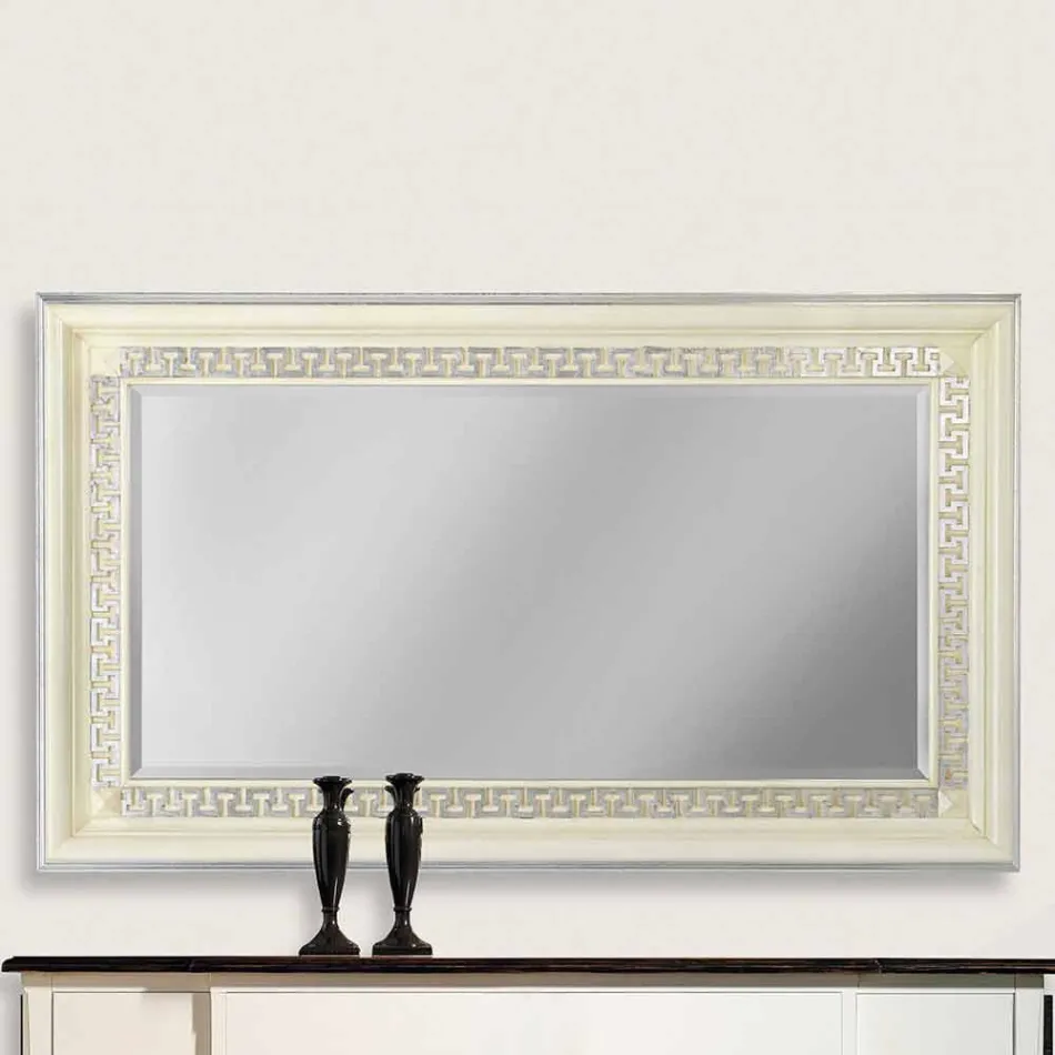 Pasqyrë muri i punuar me dorë në dru bredhi në Itali Maicol Viadurini