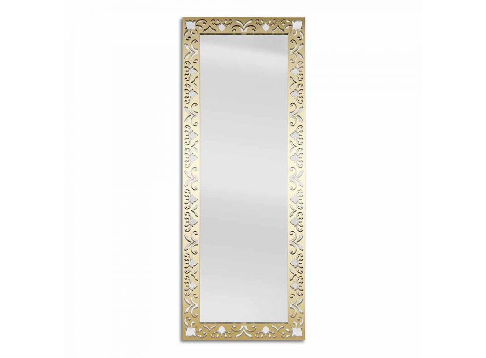 Pasqyrë muri në argjend ari ose bronxi prej ari pleksiglas me kornizë - nektar Viadurini