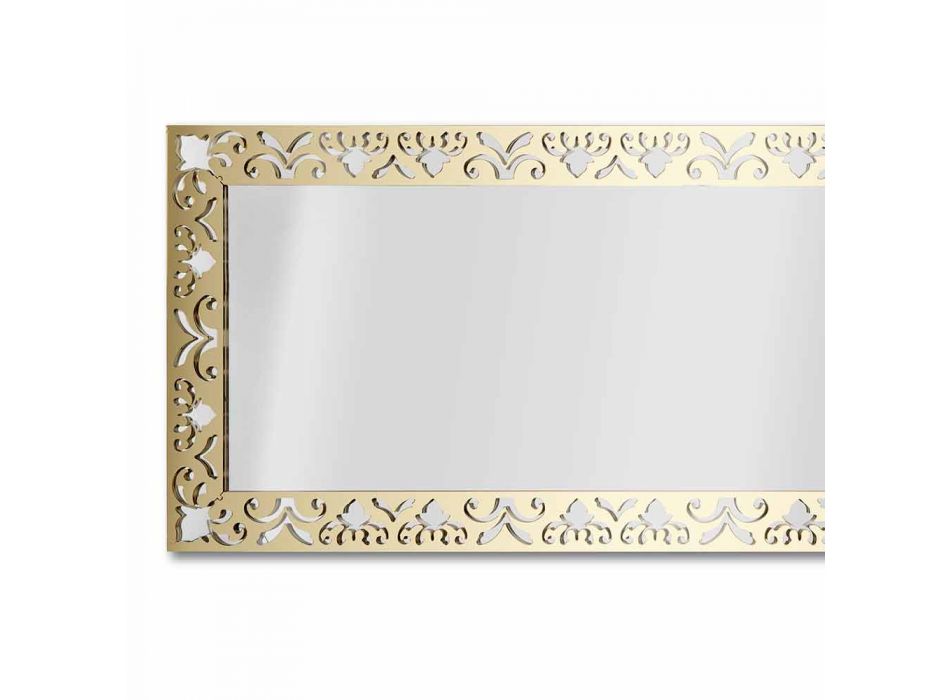 Pasqyrë muri në argjend ari ose bronxi prej ari pleksiglas me kornizë - nektar Viadurini