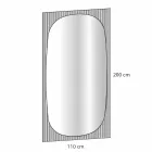 Pasqyra moderne e murit me pasqyra me ngjyra bronzi të bëra në Itali - Bandolero Viadurini