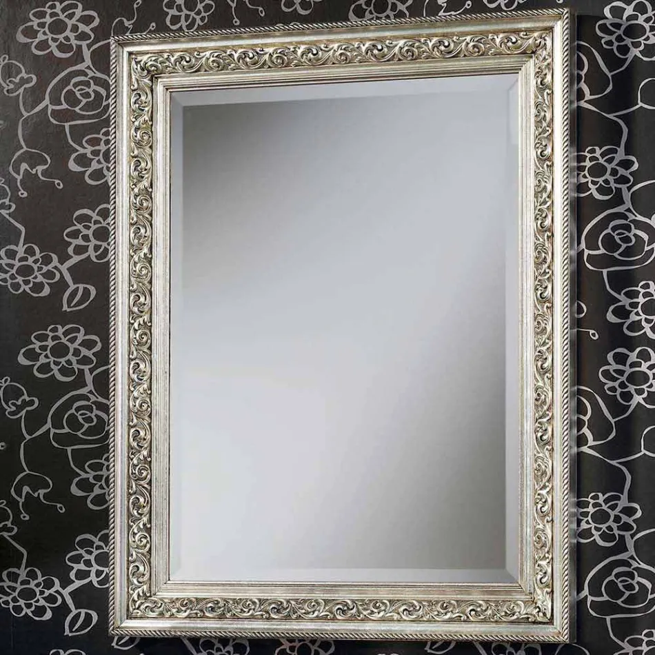 Pasqyrë moderne e murit në prodhim druri të punuar në Itali Piero Viadurini