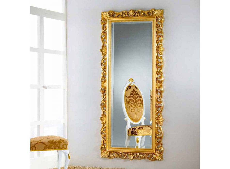 Pasqyrë e projektuar për dysheme/mur me fije ari Mata Viadurini