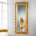 Pasqyrë e projektuar për dysheme/mur me fije ari Mata
